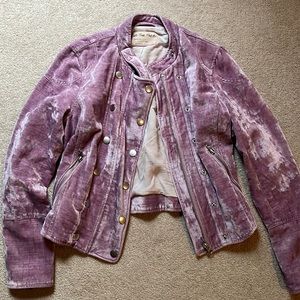 Free people we the free pink velvet jacket